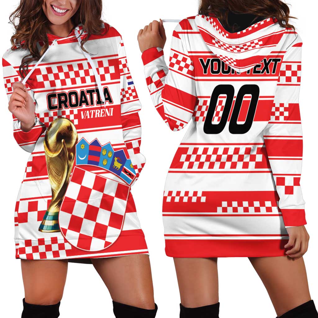 Custom World Football Croatia 2026 Hoodie Dress Vatreni Hrabar Broj - Wonder Print Shop