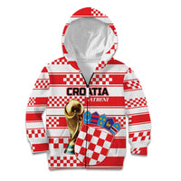 Custom World Football Croatia 2026 Kid Hoodie Vatreni Hrabar Broj - Wonder Print Shop