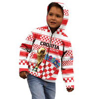 Custom World Football Croatia 2026 Kid Hoodie Vatreni Hrabar Broj - Wonder Print Shop