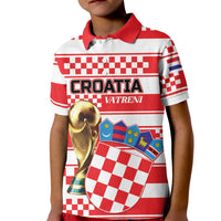 Custom World Football Croatia 2026 Kid Polo Shirt Vatreni Hrabar Broj - Wonder Print Shop