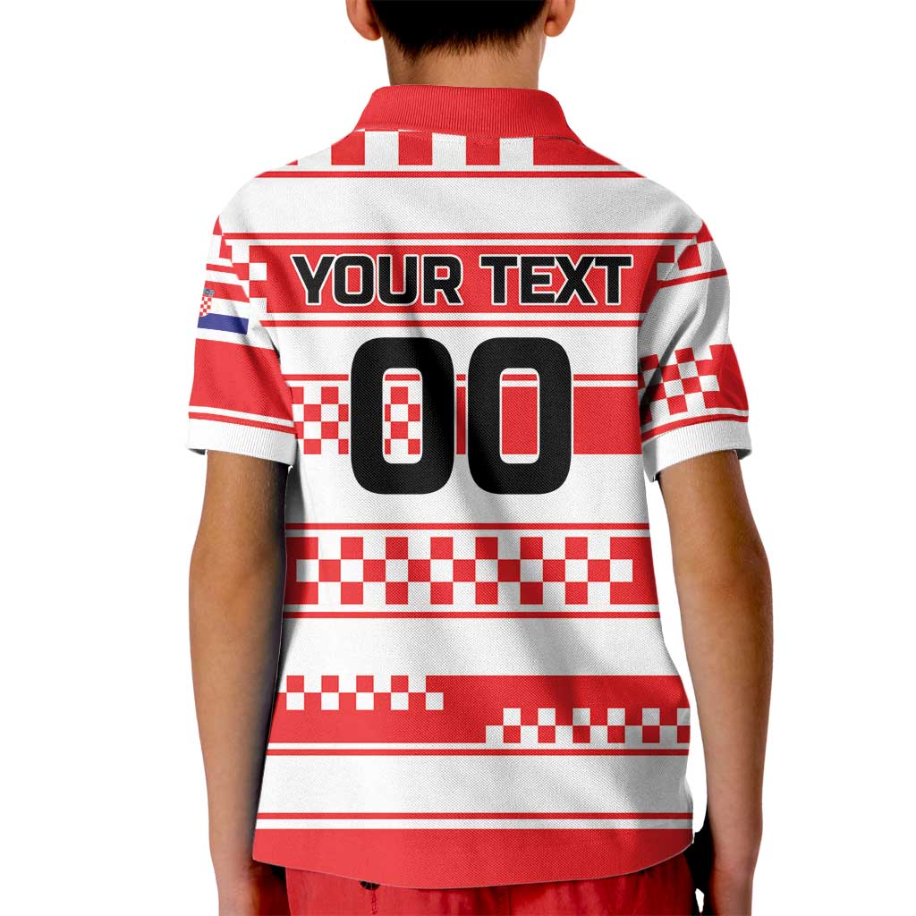 Custom World Football Croatia 2026 Kid Polo Shirt Vatreni Hrabar Broj - Wonder Print Shop