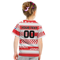 Custom World Football Croatia 2026 Kid T Shirt Vatreni Hrabar Broj - Wonder Print Shop