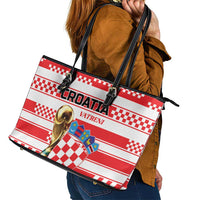 World Football Croatia 2026 Leather Tote Bag Vatreni Hrabar Broj - Wonder Print Shop