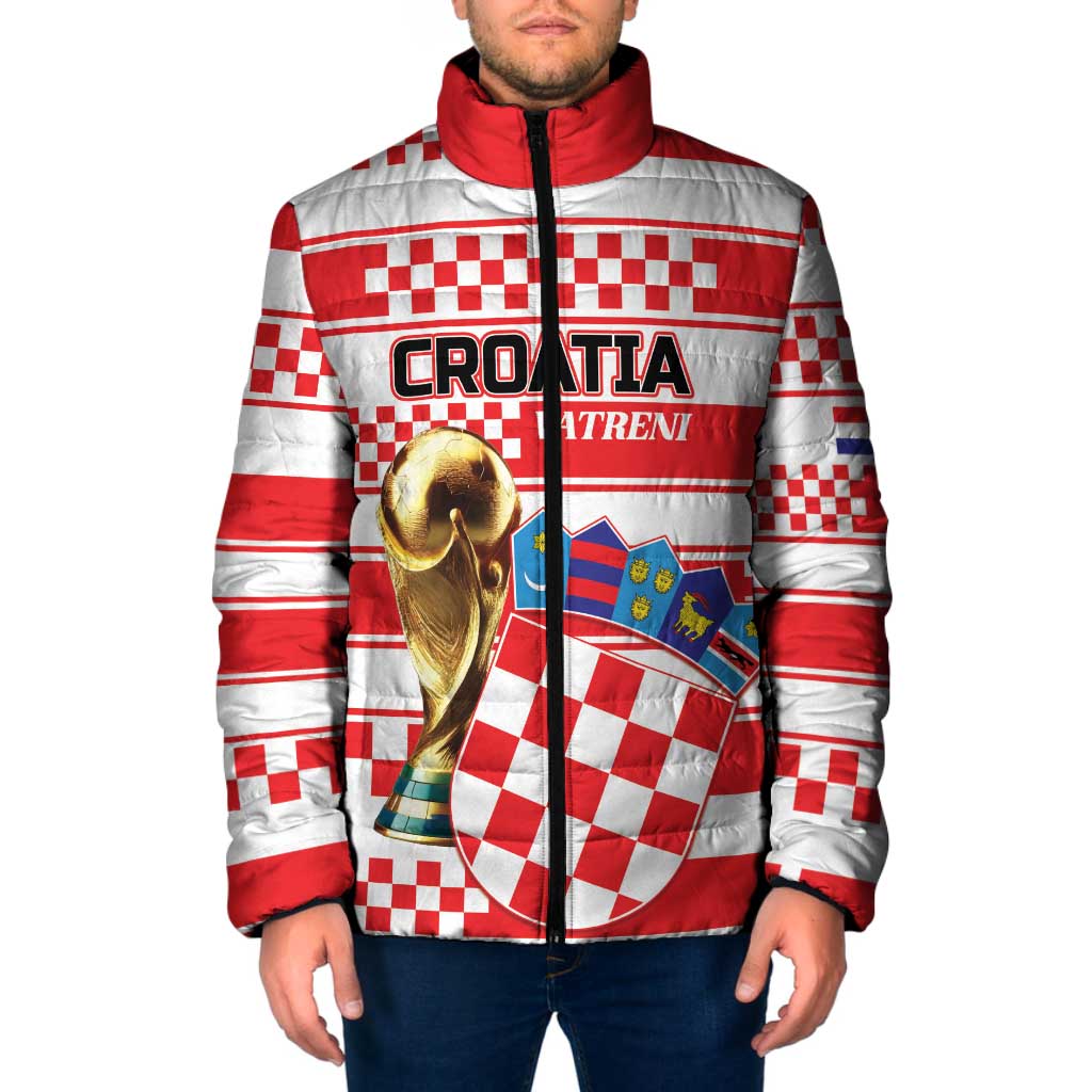 Custom World Football Croatia 2026 Padded Jacket Vatreni Hrabar Broj - Wonder Print Shop