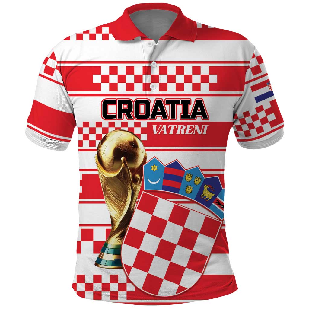 Custom World Football Croatia 2026 Polo Shirt Vatreni Hrabar Broj - Wonder Print Shop