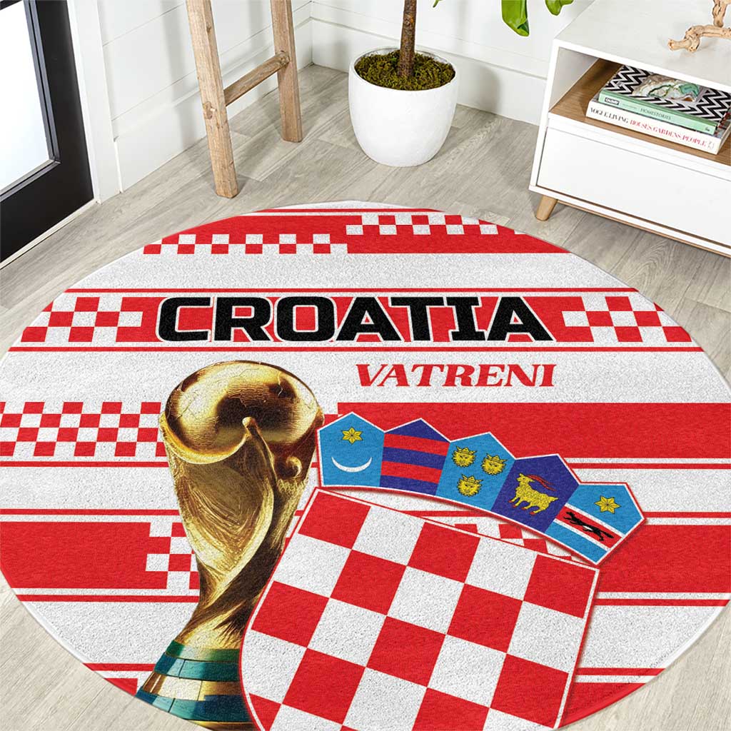 World Football Croatia 2026 Round Carpet Vatreni Hrabar Broj - Wonder Print Shop
