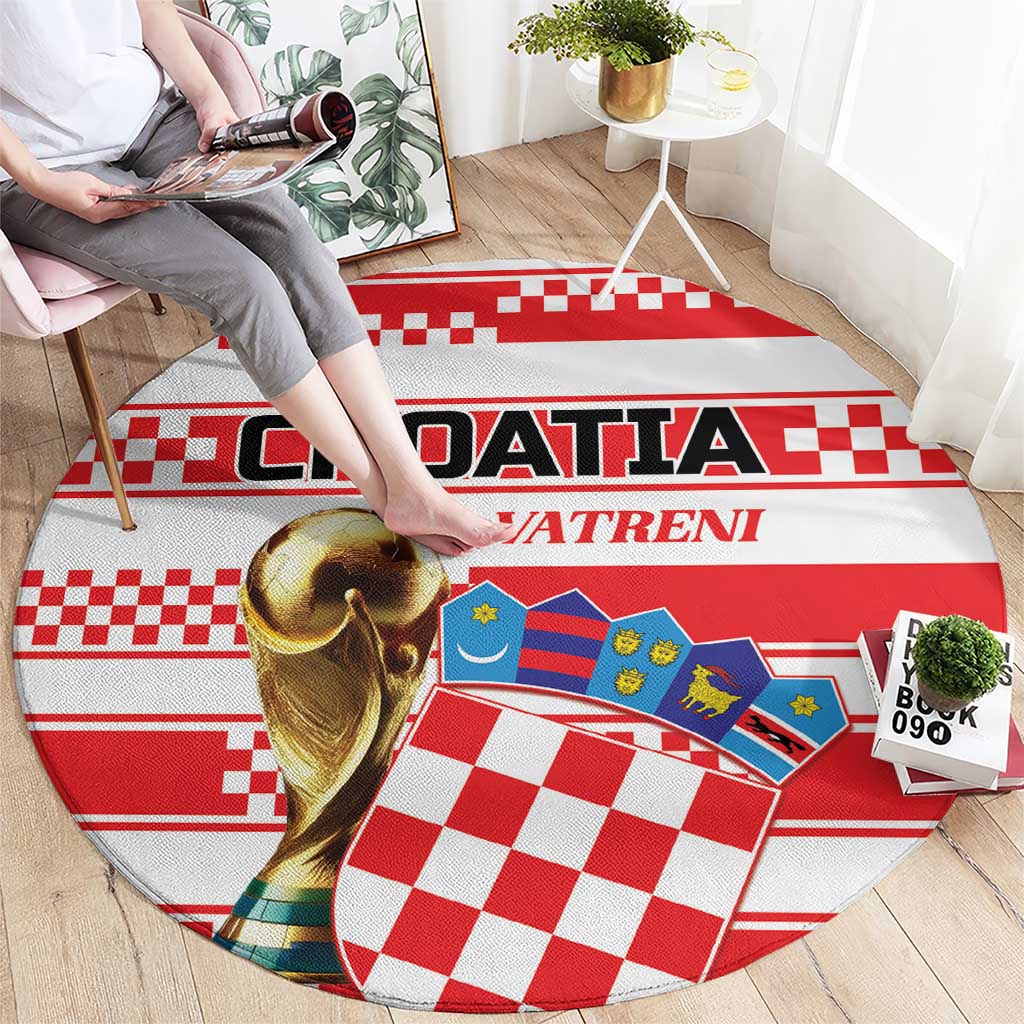 World Football Croatia 2026 Round Carpet Vatreni Hrabar Broj - Wonder Print Shop