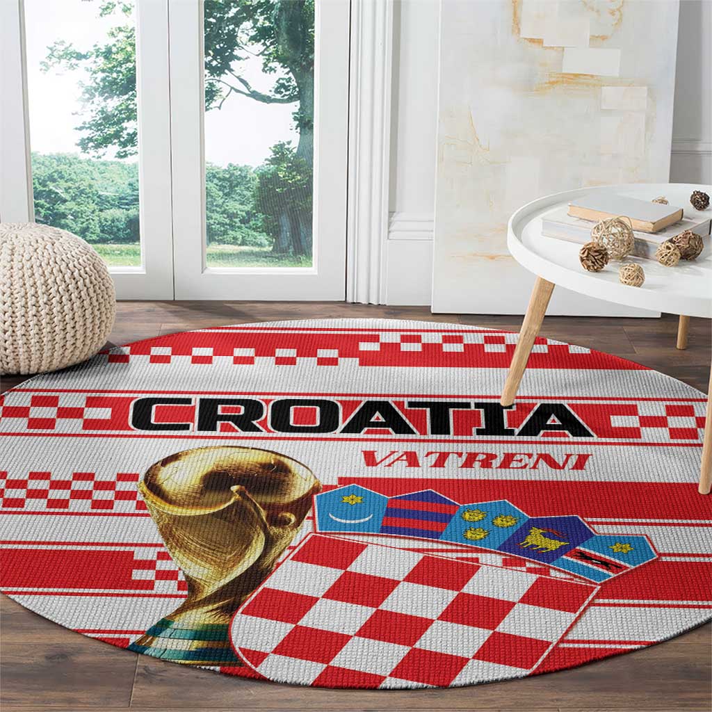 World Football Croatia 2026 Round Carpet Vatreni Hrabar Broj - Wonder Print Shop