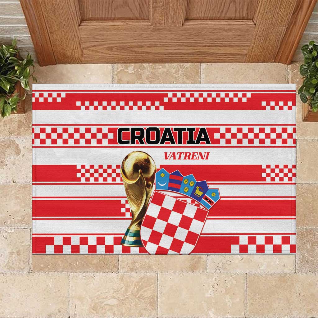 World Football Croatia 2026 Rubber Doormat Vatreni Hrabar Broj - Wonder Print Shop