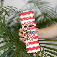 Custom World Football Croatia 2026 Skinny Tumbler Vatreni Hrabar Broj - Wonder Print Shop