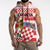Custom World Football Croatia 2026 Sleeveless Hoodie Vatreni Hrabar Broj - Wonder Print Shop