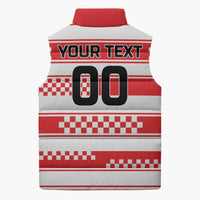 Custom World Football Croatia 2026 Sleeveless Puffer Jacket Vatreni Hrabar Broj - Wonder Print Shop