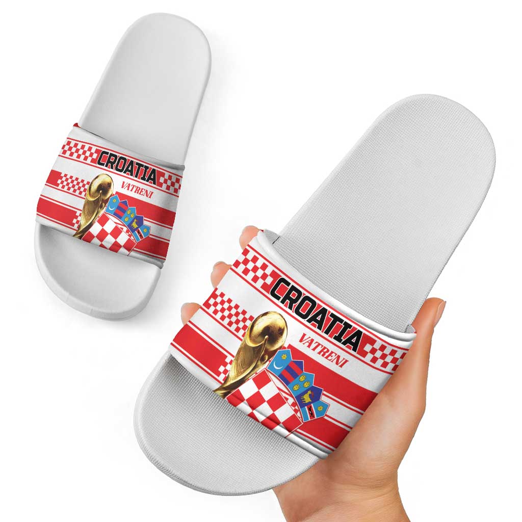 World Football Croatia 2026 Slide Sandals Vatreni Hrabar Broj - Wonder Print Shop