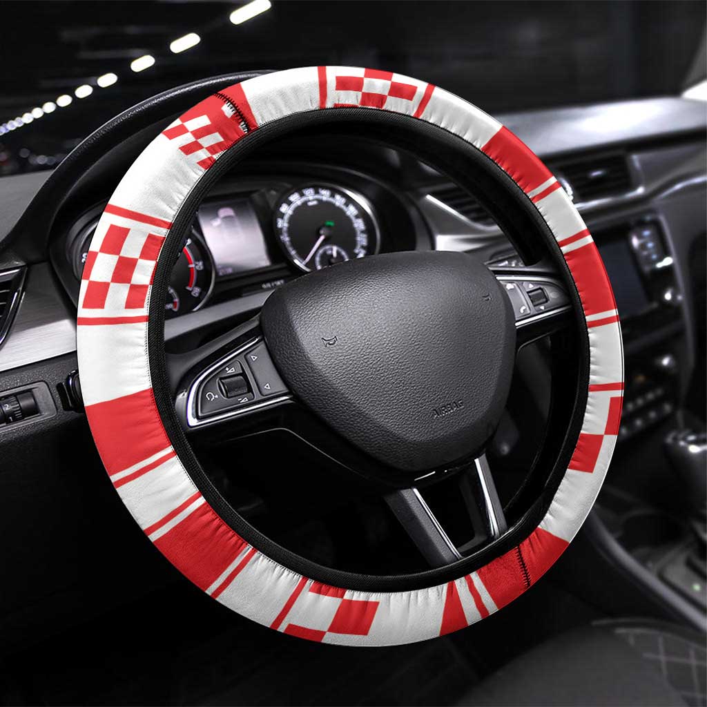 World Football Croatia 2026 Steering Wheel Cover Vatreni Hrabar Broj - Wonder Print Shop