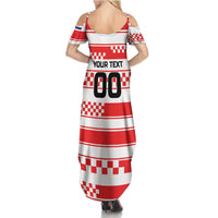 Custom World Football Croatia 2026 Summer Maxi Dress Vatreni Hrabar Broj - Wonder Print Shop