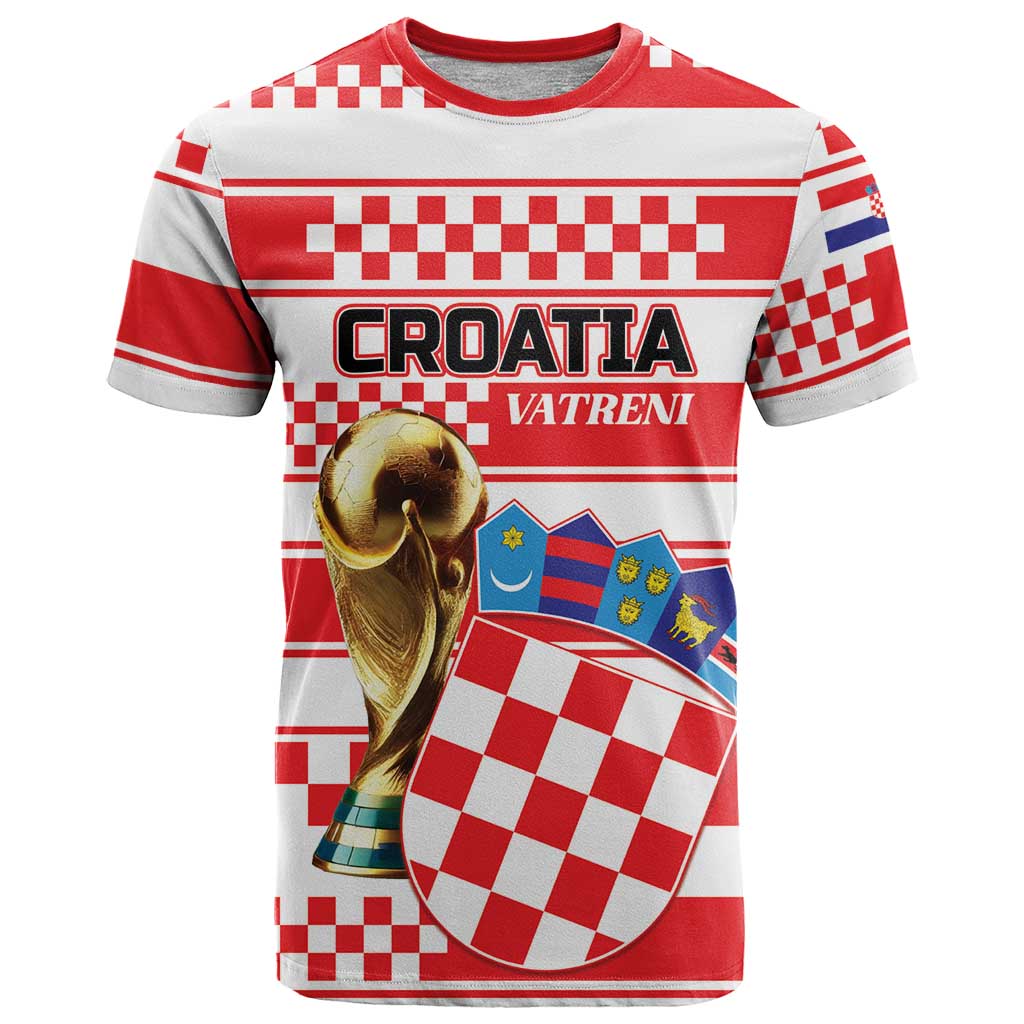 Custom World Football Croatia 2026 T Shirt Vatreni Hrabar Broj - Wonder Print Shop
