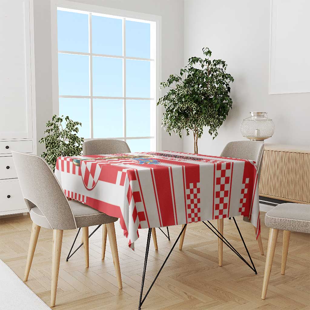 World Football Croatia 2026 Tablecloth Vatreni Hrabar Broj - Wonder Print Shop
