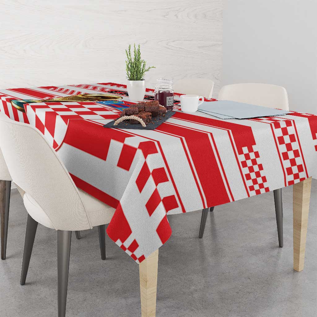 World Football Croatia 2026 Tablecloth Vatreni Hrabar Broj - Wonder Print Shop