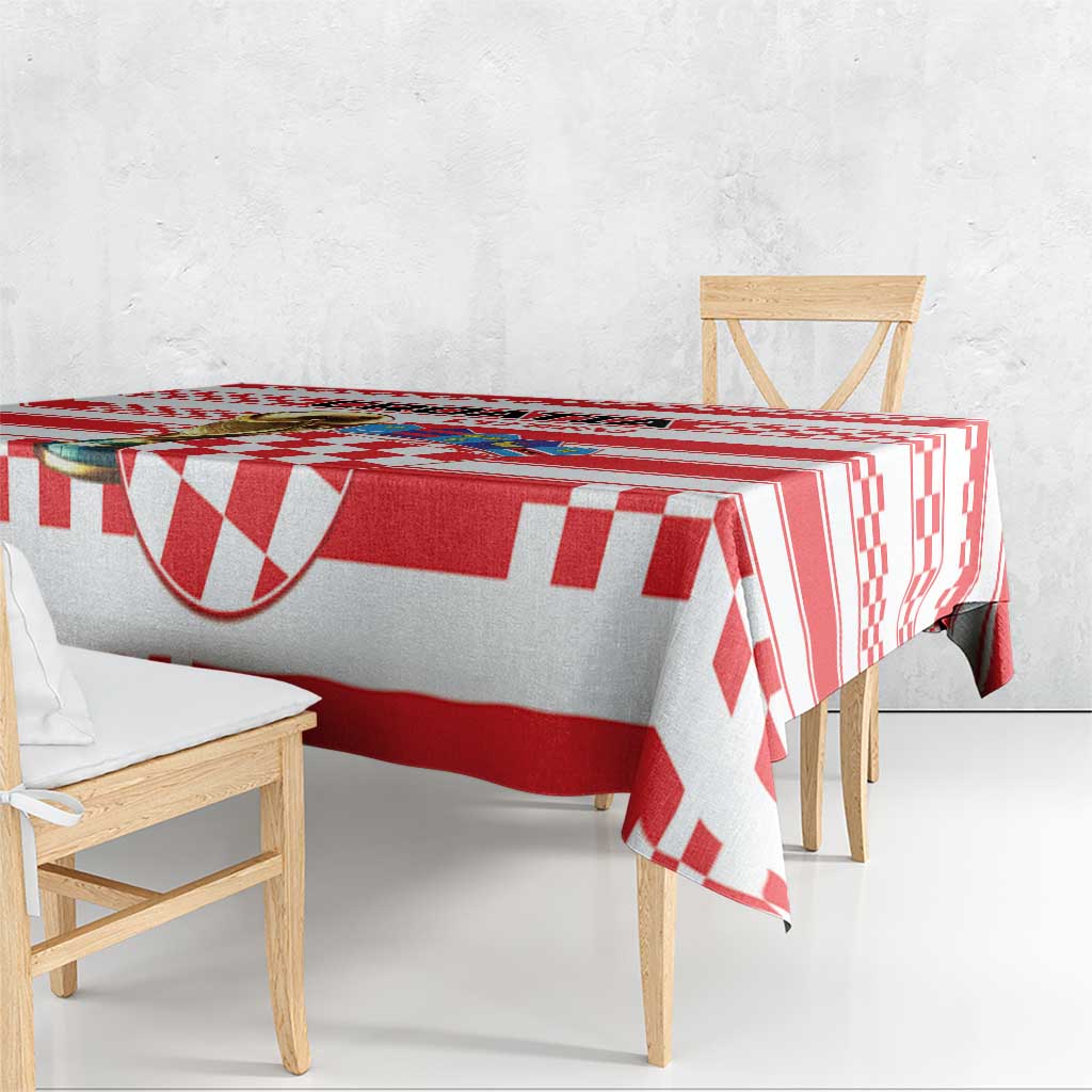 World Football Croatia 2026 Tablecloth Vatreni Hrabar Broj - Wonder Print Shop