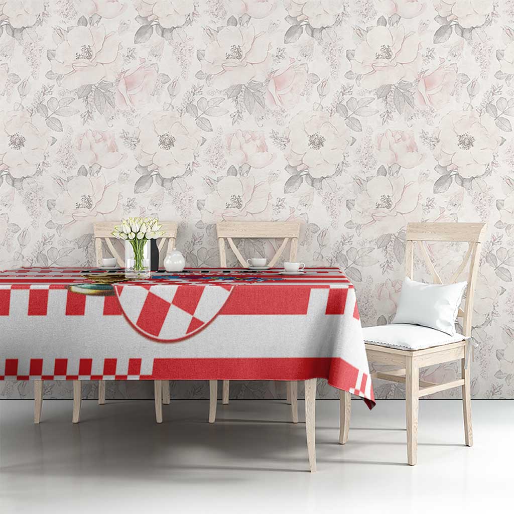 World Football Croatia 2026 Tablecloth Vatreni Hrabar Broj - Wonder Print Shop
