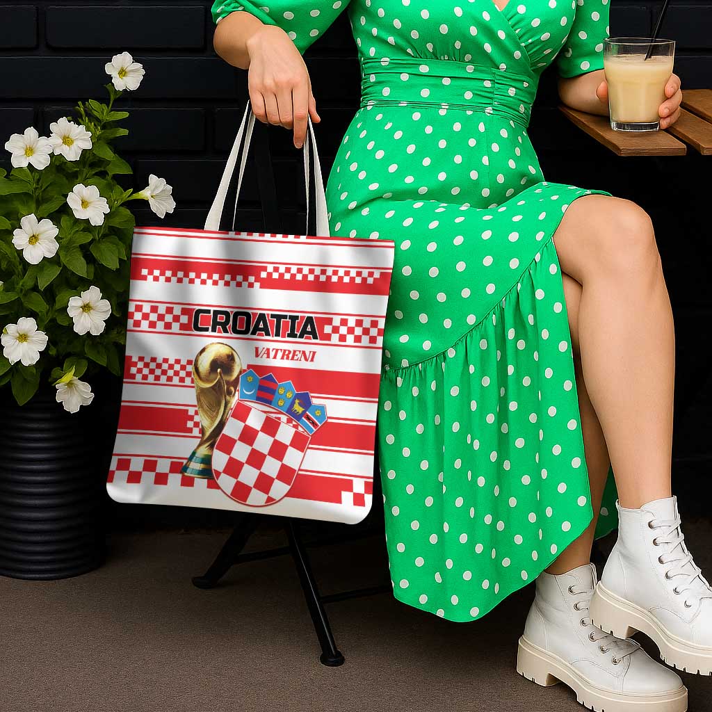 World Football Croatia 2026 Tote Bag Vatreni Hrabar Broj - Wonder Print Shop