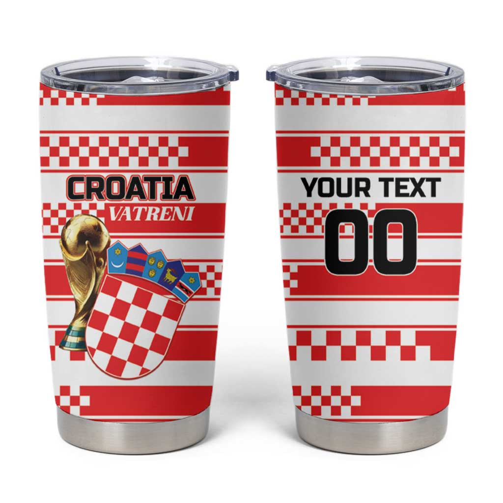 Custom World Football Croatia 2026 Tumbler Cup Vatreni Hrabar Broj - Wonder Print Shop