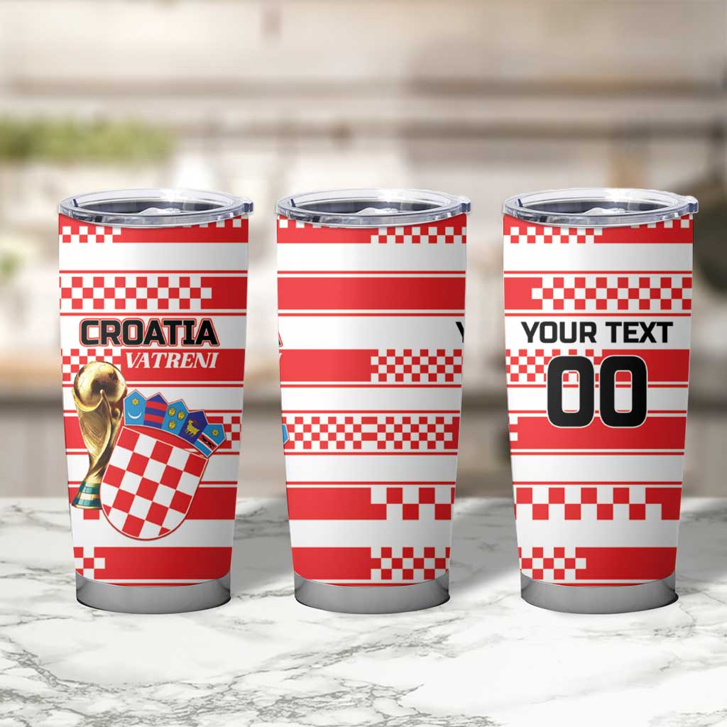 Custom World Football Croatia 2026 Tumbler Cup Vatreni Hrabar Broj - Wonder Print Shop
