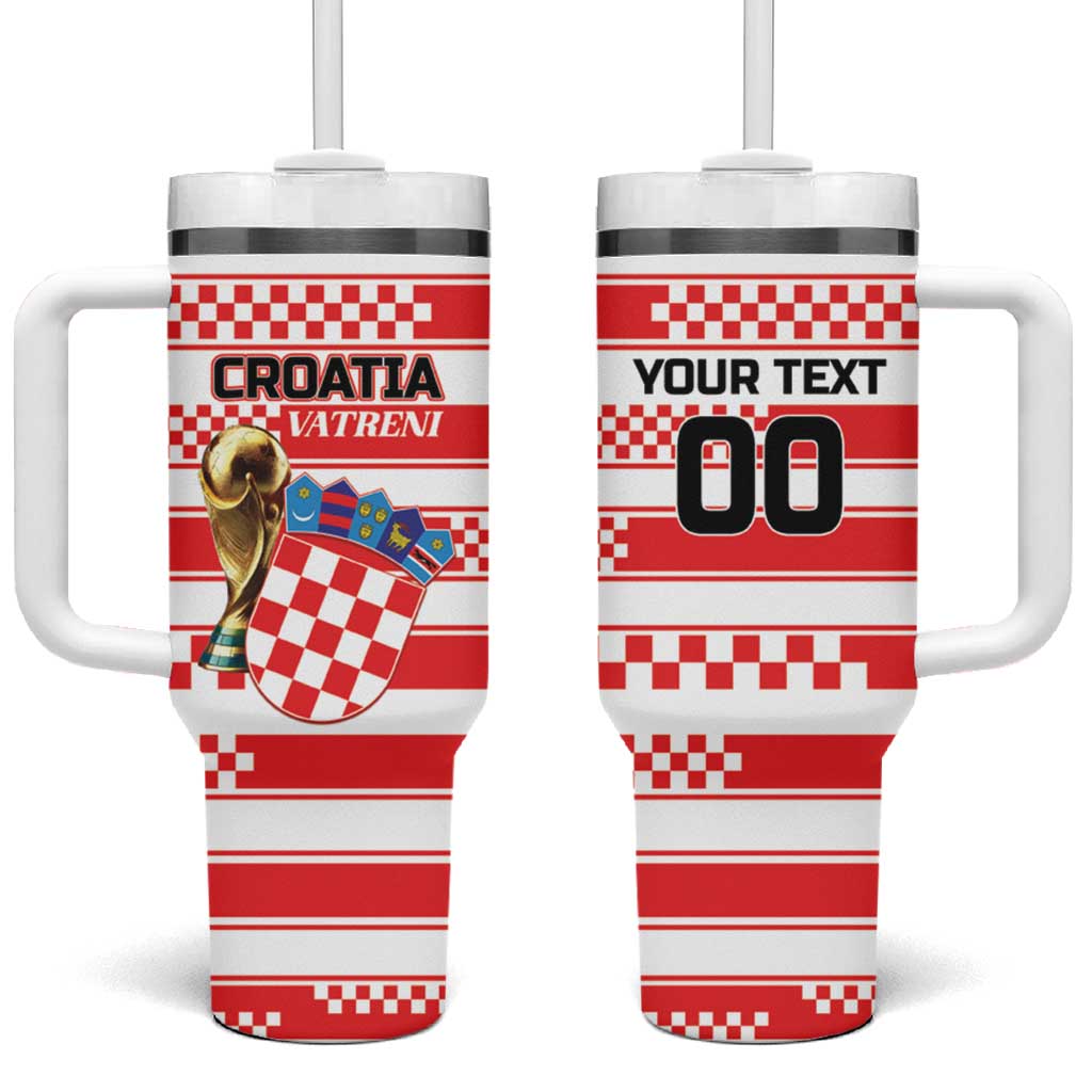 Custom World Football Croatia 2026 Tumbler With Handle Vatreni Hrabar Broj - Wonder Print Shop