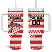 Custom World Football Croatia 2026 Tumbler With Handle Vatreni Hrabar Broj - Wonder Print Shop