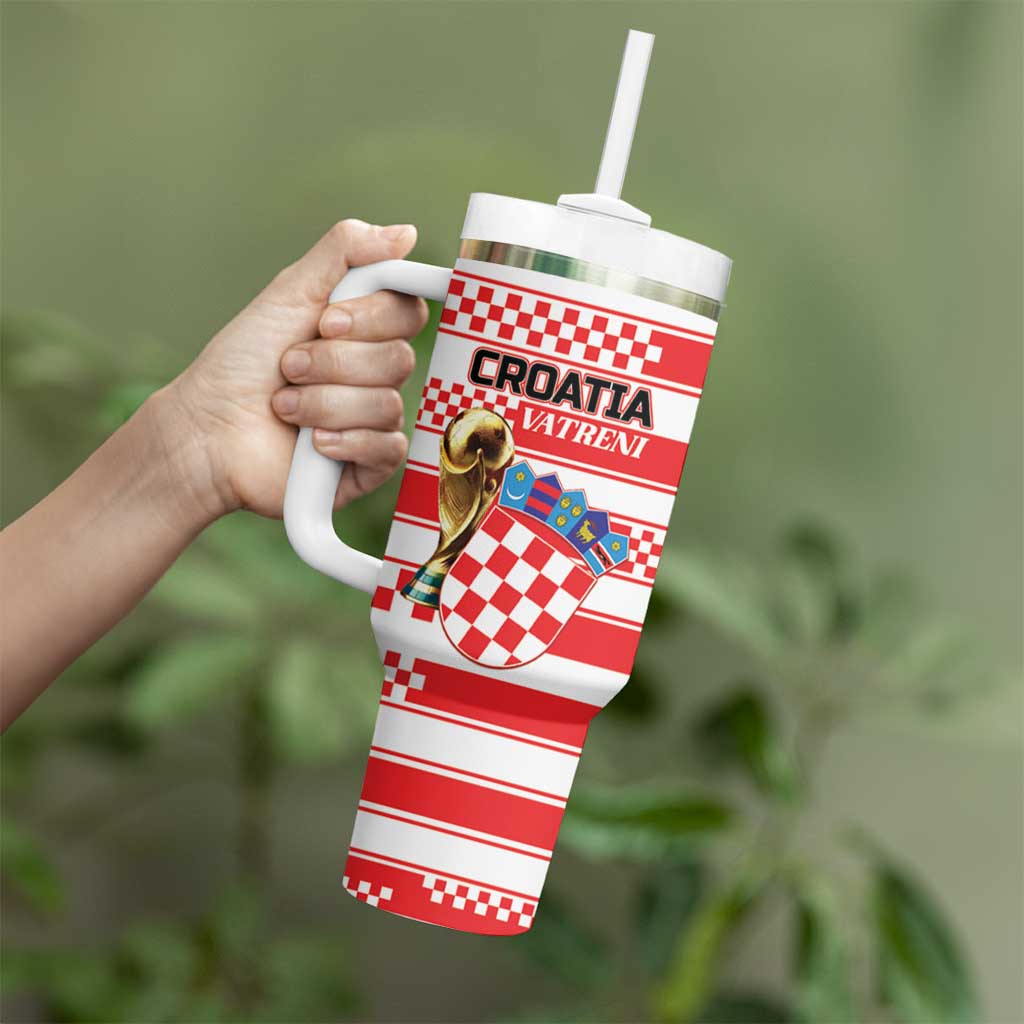 Custom World Football Croatia 2026 Tumbler With Handle Vatreni Hrabar Broj - Wonder Print Shop