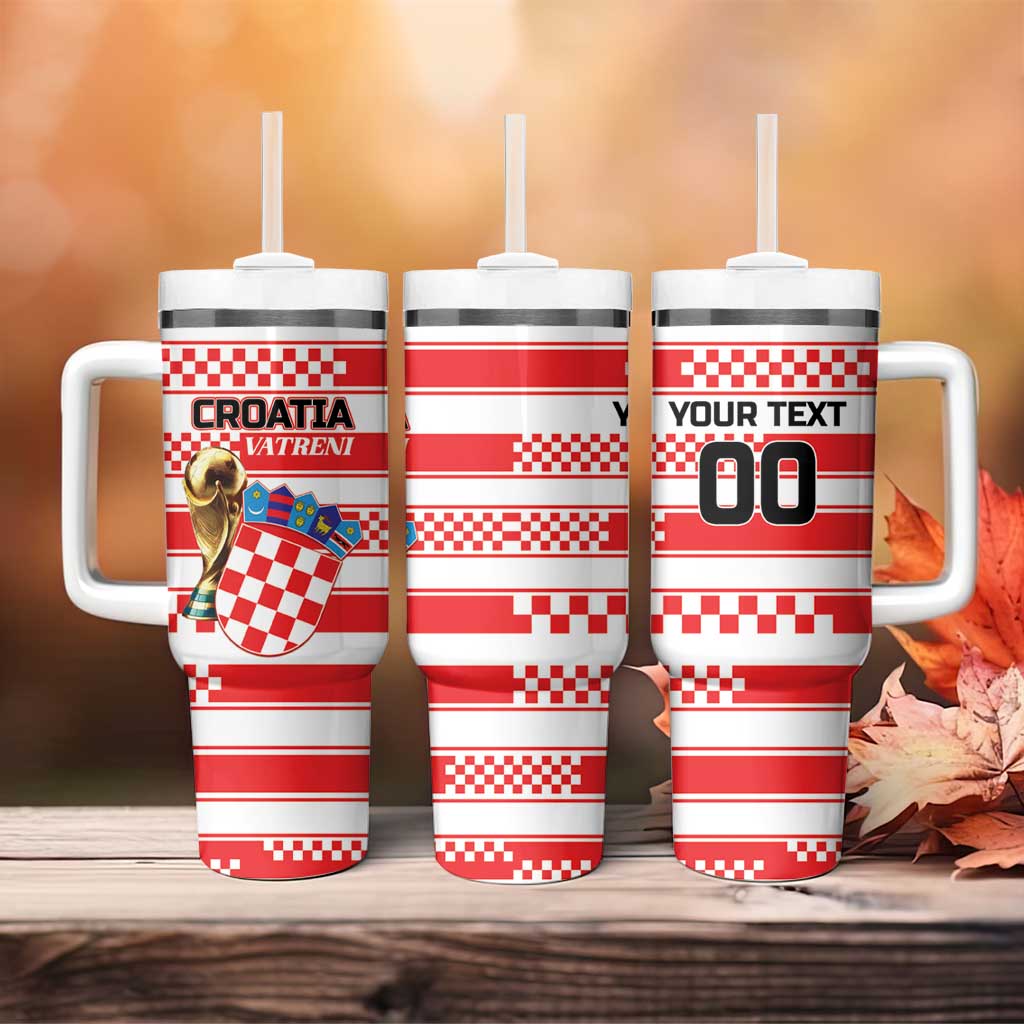 Custom World Football Croatia 2026 Tumbler With Handle Vatreni Hrabar Broj - Wonder Print Shop
