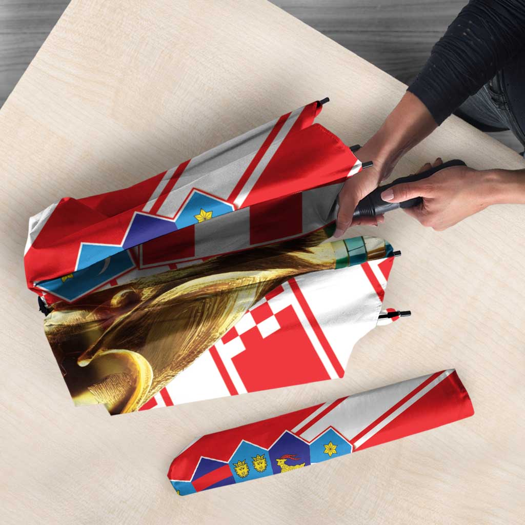 World Football Croatia 2026 Umbrella Vatreni Hrabar Broj - Wonder Print Shop