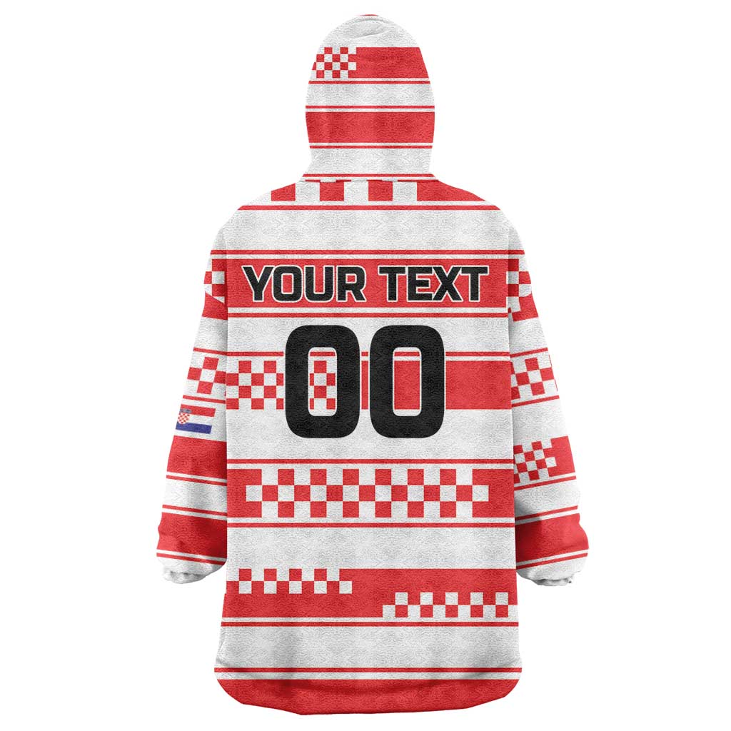 Custom World Football Croatia 2026 Wearable Blanket Hoodie Vatreni Hrabar Broj - Wonder Print Shop