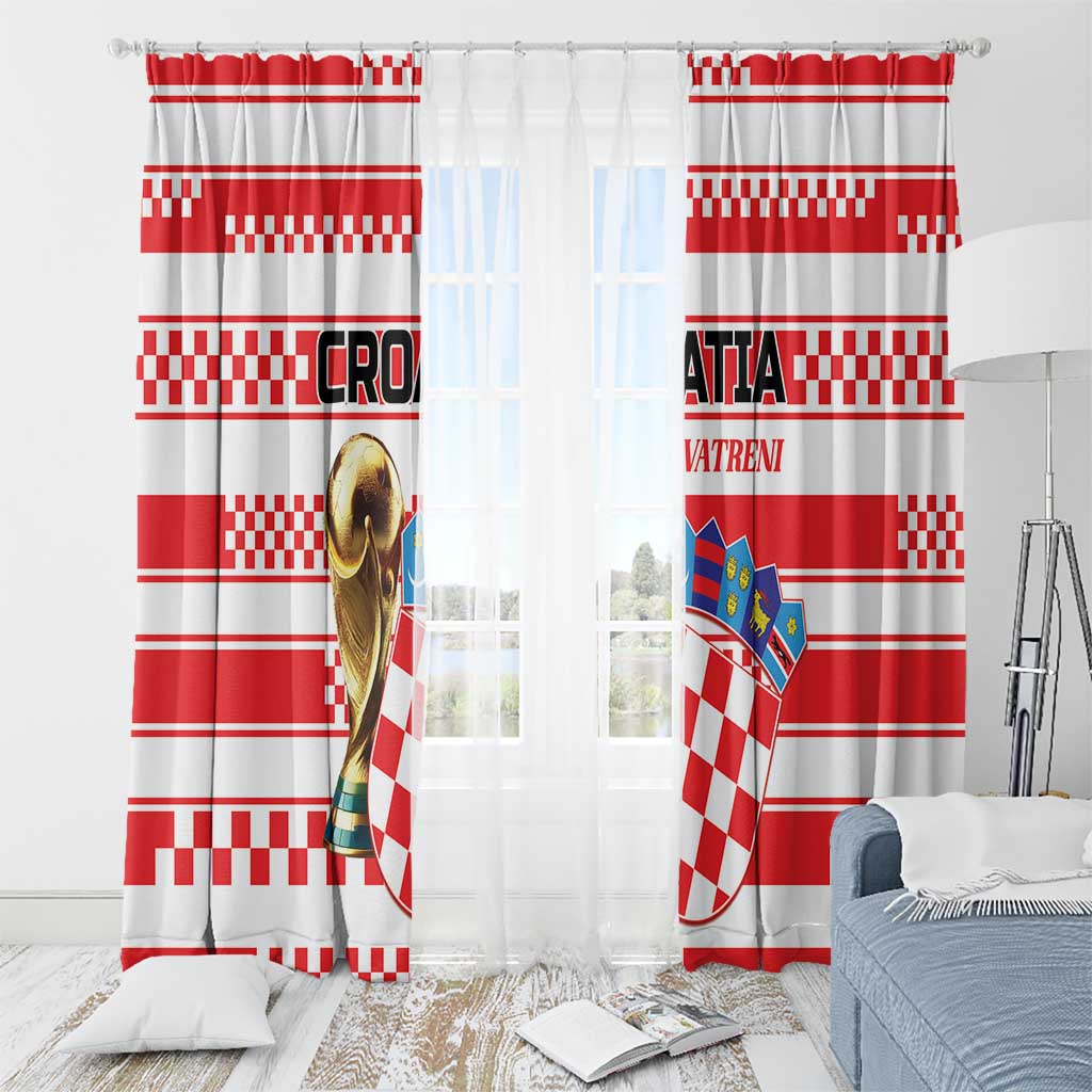 World Football Croatia 2026 Window Curtain Vatreni Hrabar Broj - Wonder Print Shop
