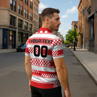 Custom World Football Croatia 2026 Zipper Polo Shirt Vatreni Hrabar Broj - Wonder Print Shop