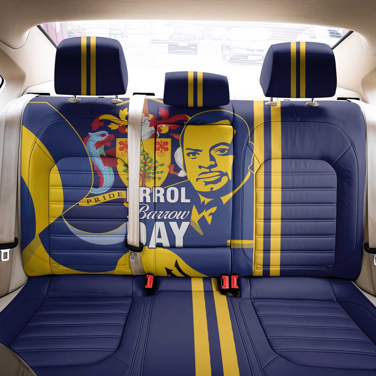 Barbados Errol Barrow Day Back Car Seat Cover Barbadian Father of Independence