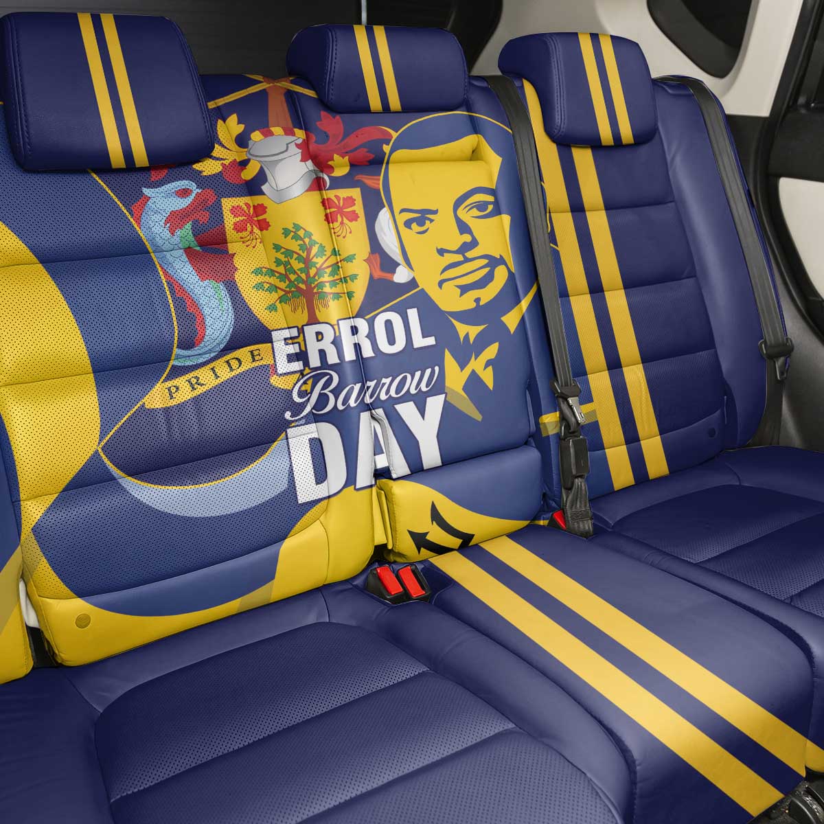 Barbados Errol Barrow Day Back Car Seat Cover Barbadian Father of Independence