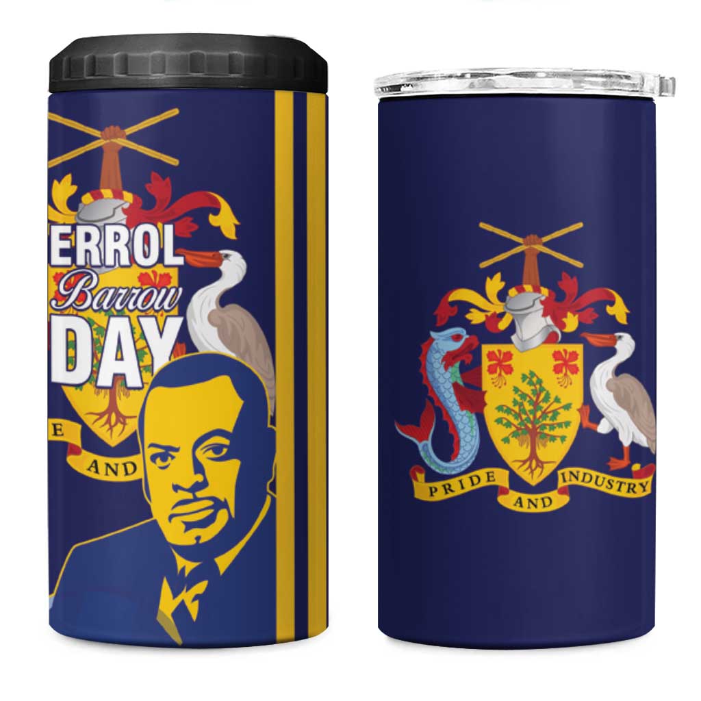Barbados Errol Barrow Day 4 in 1 Can Cooler Tumbler Barbadian Father of Independence