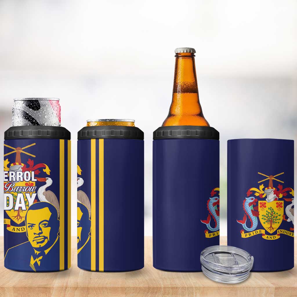 Barbados Errol Barrow Day 4 in 1 Can Cooler Tumbler Barbadian Father of Independence