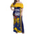 Barbados Errol Barrow Day Family Matching Off Shoulder Maxi Dress and Hawaiian Shirt Barbadian Father of Independence