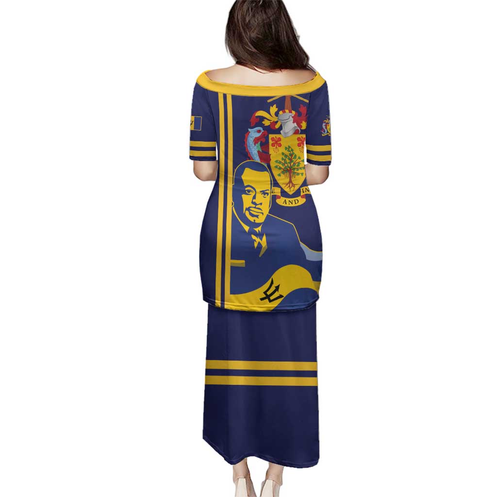 Barbados Errol Barrow Day Family Matching Puletasi and Hawaiian Shirt Barbadian Father of Independence