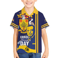 Barbados Errol Barrow Day Family Matching Short Sleeve Bodycon Dress and Hawaiian Shirt Barbadian Father of Independence