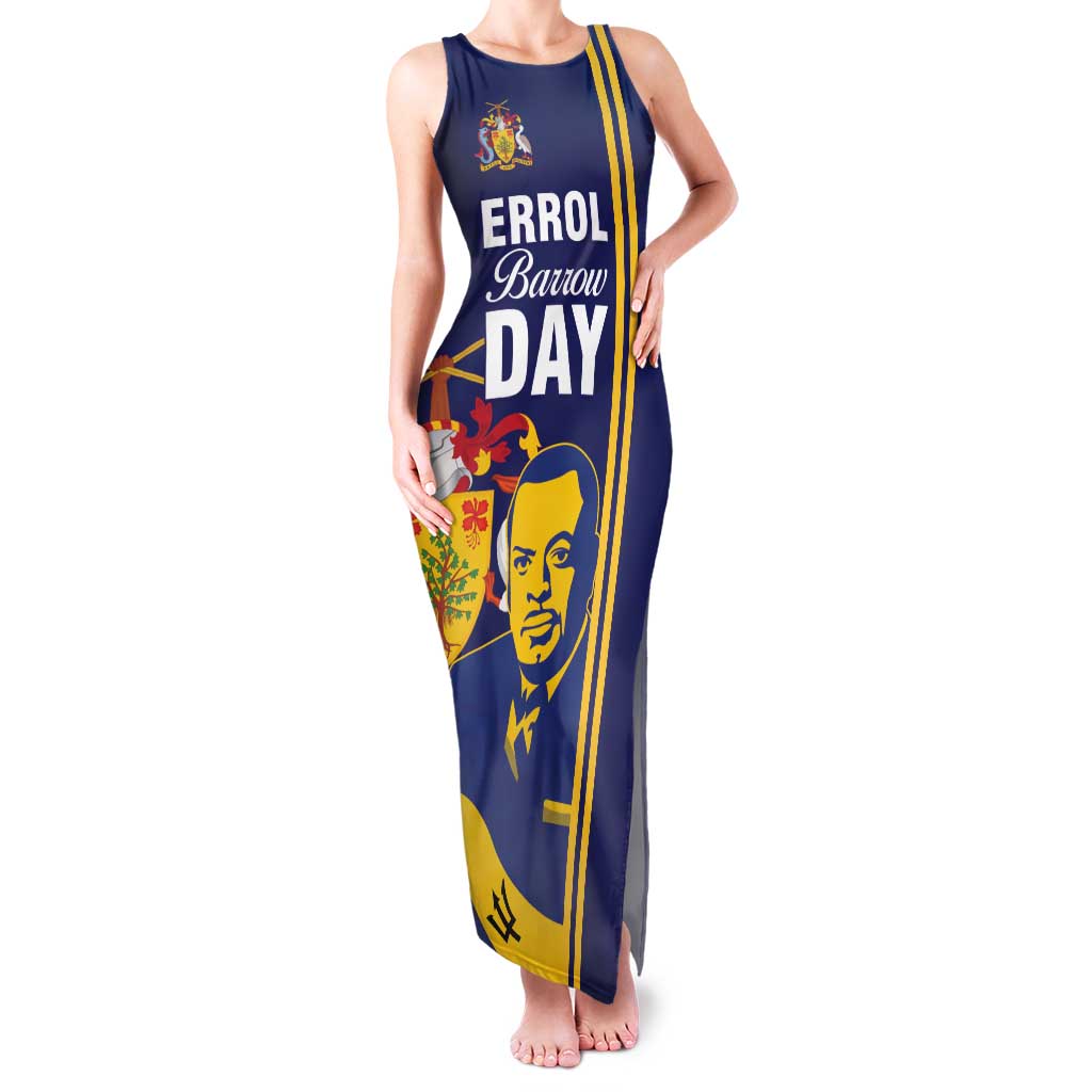Barbados Errol Barrow Day Family Matching Tank Maxi Dress and Hawaiian Shirt Barbadian Father of Independence