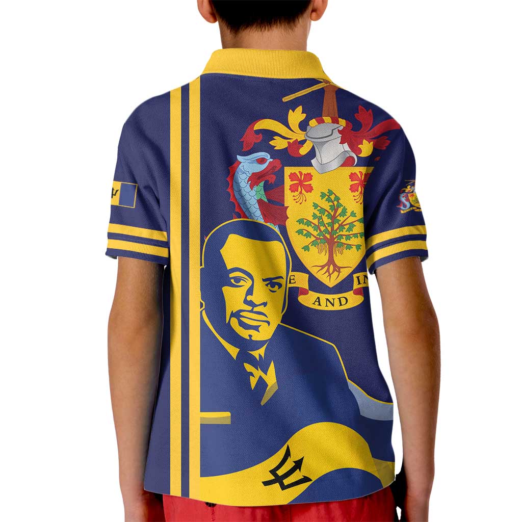 Barbados Errol Barrow Day Kid Polo Shirt Barbadian Father of Independence