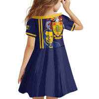 Barbados Errol Barrow Day Kid Short Sleeve Dress Barbadian Father of Independence