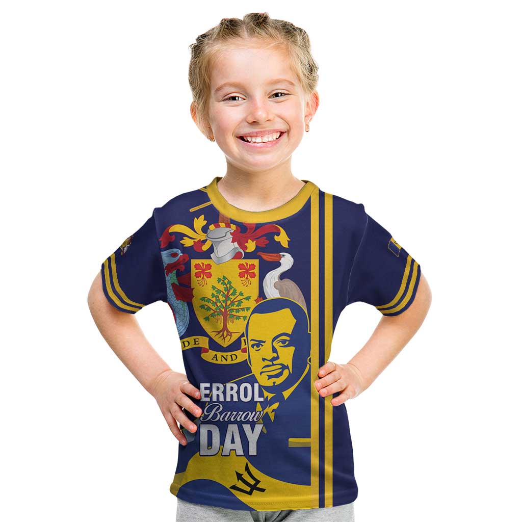Barbados Errol Barrow Day Kid T Shirt Barbadian Father of Independence