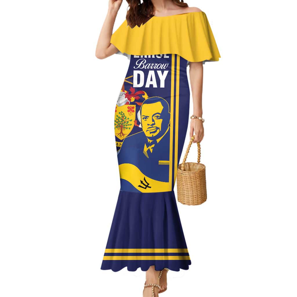 Barbados Errol Barrow Day Mermaid Dress Barbadian Father of Independence