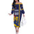 Barbados Errol Barrow Day Off The Shoulder Long Sleeve Dress Barbadian Father of Independence