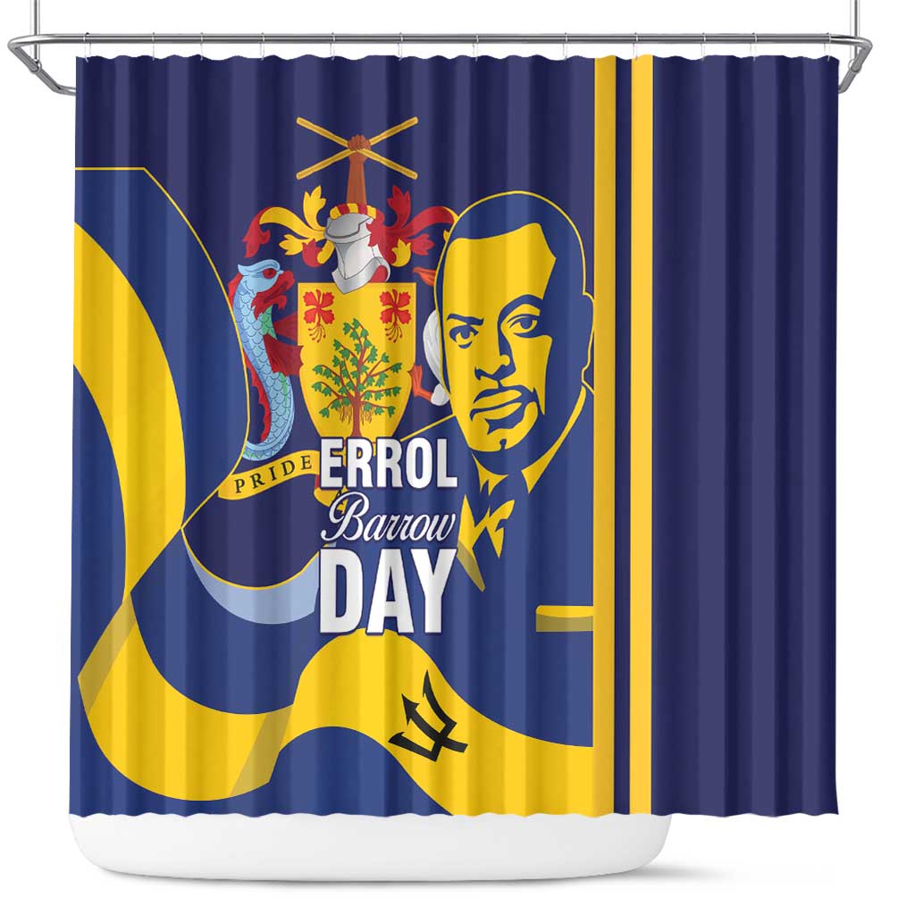 Barbados Errol Barrow Day Shower Curtain Barbadian Father of Independence - Wonder Print Shop
