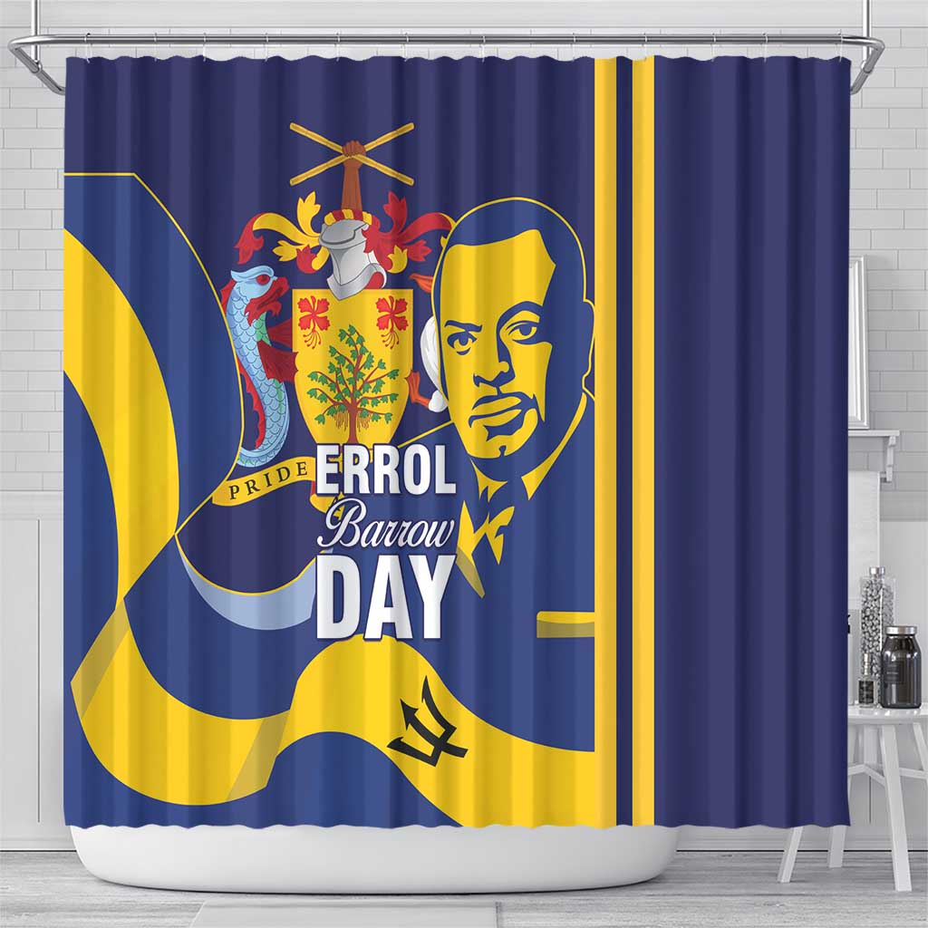 Barbados Errol Barrow Day Shower Curtain Barbadian Father of Independence - Wonder Print Shop